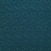 Tela doble gaza de algodón brodé Suzy - Paon x10cm