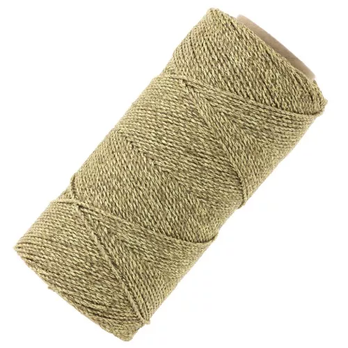 Bobina de hilo encerado Linhasita para micro macramé 1,2 mm - Dorado (Ouro) x164m