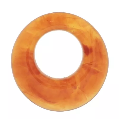 Colgante circulo calado 21 mm de resina - Marbré Ambre x1