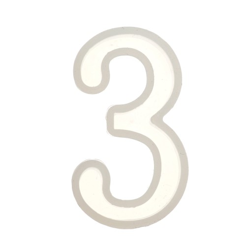 Molde de silicono para hacer la cifra 3 de resina 40x20 mm x1