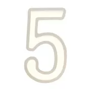 Molde de silicono para hacer la cifra 5 de resina 41x18 mm x1