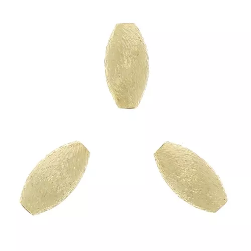 Cuentas olivas diamantadas 5x3 mm Dorado con oro fino x10