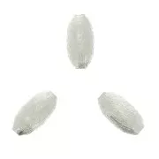 Cuentas olivas diamantadas 8x4 mm plateado x10