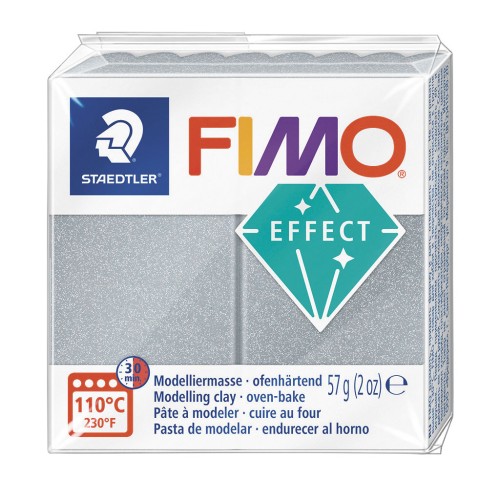 Pasta Fimo Effect 57gr Plata metalizado (81)