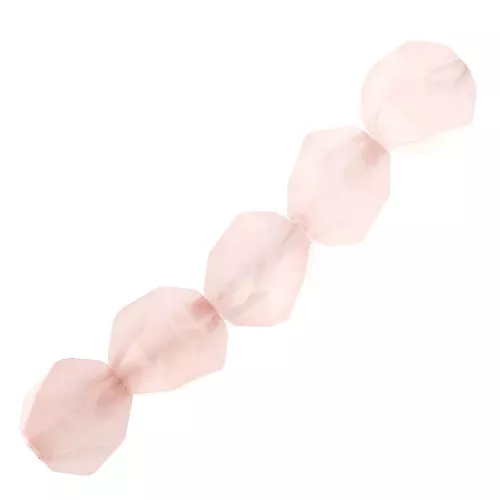 Cuentas hexagonal 6 mm piedra gema Quartz Rosa x15