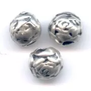 Cuentas de metal Rosa 8 mm x4