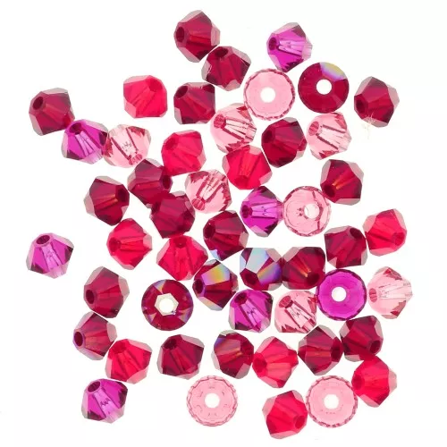 Mix de Toupies en cristal PureCrystal 5328 3 mm Rojo x50