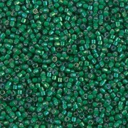 Miyuki Delica 11/0 DB1788 - Esmeralda AB con rayas blancas x 100 g