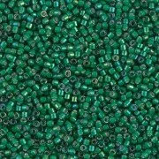 Miyuki Delica 11/0 DB1788 - Esmeralda AB con rayas blancas x 100 g