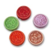 Surtido de tejos 17 mm adorno mariposa x10|raw }}