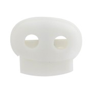Tapón de silicona para cordón plano doble agujero de 4,3 - Stop cordon - Blanco x1|raw }}
