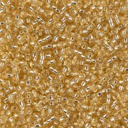 Cuentas Rocalla Miyuki 11/0 2 - Oro claro con ribete plateado x 100 g