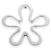 Flor hueco CCB 42 mm rodiado x1