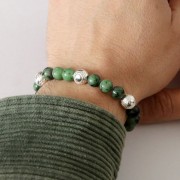 Cuentas redondas 8 mm piedra gema Rubis Zoisite x10