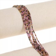 Cuenta redonda 2 mm piedra preciosa - Turmalina x38cm