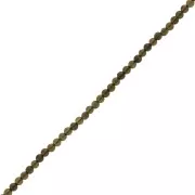 Perles rondes 2 mm pierre gemme - Obsidienne mouchetée x40cm