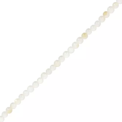 Cuentas redondas 2 mm - Nácar blanco x38cm