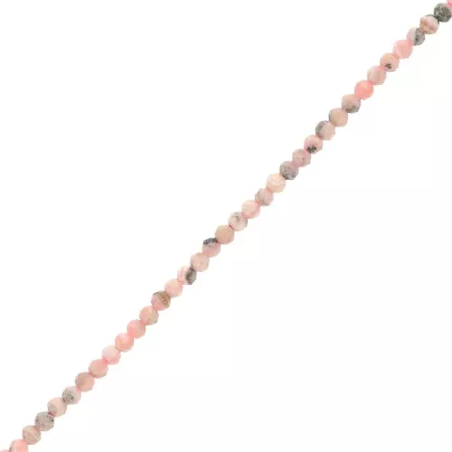 Cuenta redonda facetada 2 mm gema - Rodocrosita x39.5cm