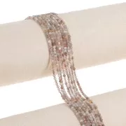 Cuenta redonda facetada 2 mm gema - Botswana Agata x39cm