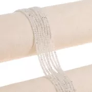 Cuenta redonda facetada 2 mm gema - Piedra luna x39cm