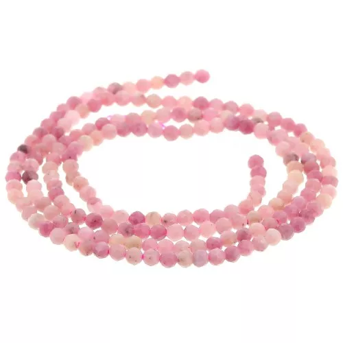 Cuentas facetadas redondas 2 mm gema - Jaspe rosa x38cm