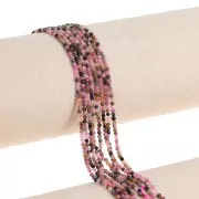 Cuenta redonda facetada 2 mm gema - Turmalina x39cm