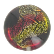 Bombeada Murano hoja de oro 22 mm Negro/Naranja x1|raw }}