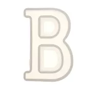 Molde de silicono para hacer la letra B de resina 40x23 mm x1