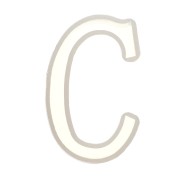 Molde de silicono para hacer la letra C de resina 40X26 mm x1