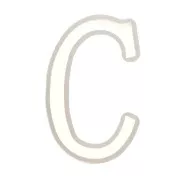 Molde de silicono para hacer la letra C de resina 40X26 mm x1