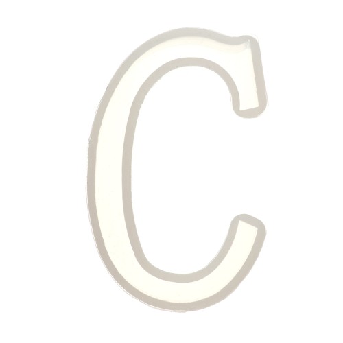 Molde de silicono para hacer la letra C de resina 40X26 mm x1