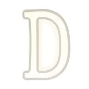 Molde de silicono para hacer la letra D de resina 40X22 mm x1