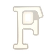 Molde de silicono para hacer la letra F de resina 40X25 mm x1|raw }}