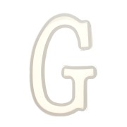 Molde de silicono para hacer la letra G de resina 40X23 mm x1|raw }}