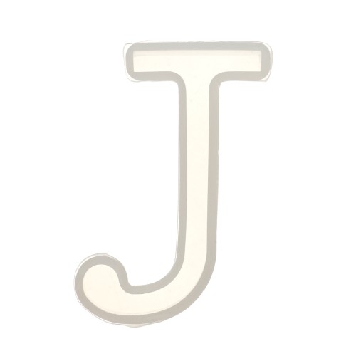 Molde de silicono para hacer la letra J de resina 40X19 mm x1