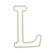 Molde de silicono para hacer la letra L de resina 40X23 mm x1