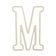 Molde de silicono para hacer la letra M de resina 40X27 mm x1|raw }}