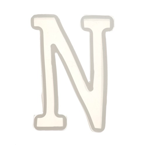 Molde de silicono para hacer la letra N de resina 40X28mm x1