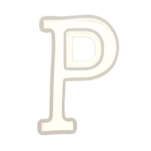 Molde de silicono para hacer la letra P de resina 40X22mm x1