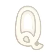 Molde de silicono para hacer la letra Q de resina 40X21mm x1