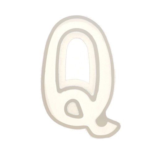 Molde de silicono para hacer la letra Q de resina 40X21mm x1