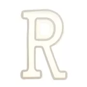 Molde de silicono para hacer la letra R de resina 40X26mm x1