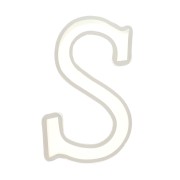 Molde de silicono para hacer la letra S de resina 40X23mm x1