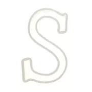 Molde de silicono para hacer la letra S de resina 40X23mm x1