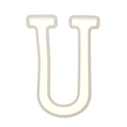 Molde de silicono para hacer la letra U de resina 40X25mm x1|raw }}