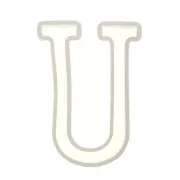 Molde de silicono para hacer la letra U de resina 40X25mm x1