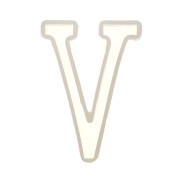 Molde de silicono para hacer la letra V de resina 40X27mm x1|raw }}