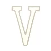 Molde de silicono para hacer la letra V de resina 40X27mm x1