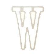 Molde de silicono para hacer la letra W de resina 40X28mm x1|raw }}