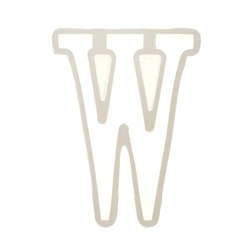 Molde de silicono para hacer la letra W de resina 40X28mm x1